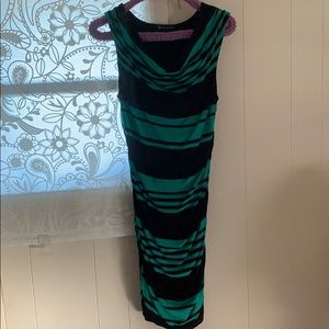 Long green/black dress